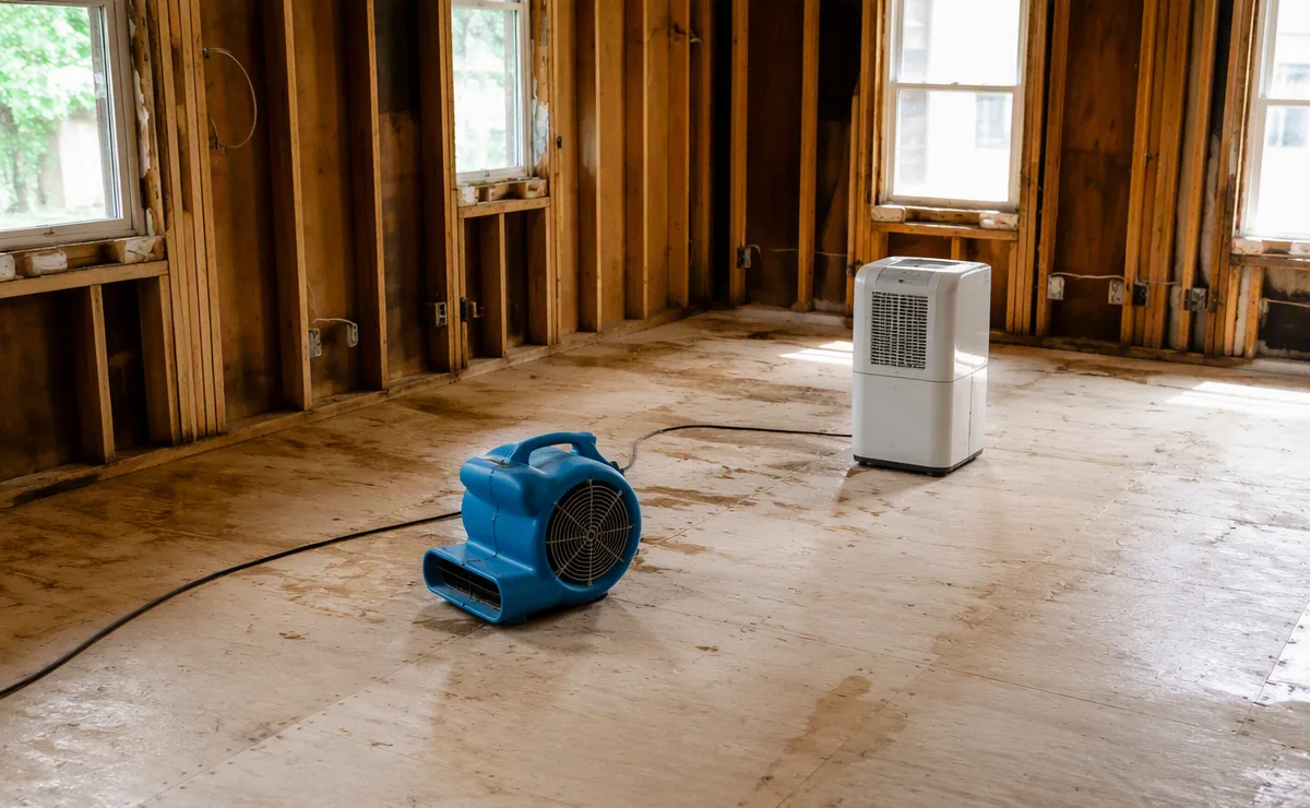 Mold growth on a wall behind tile from trapped moisture